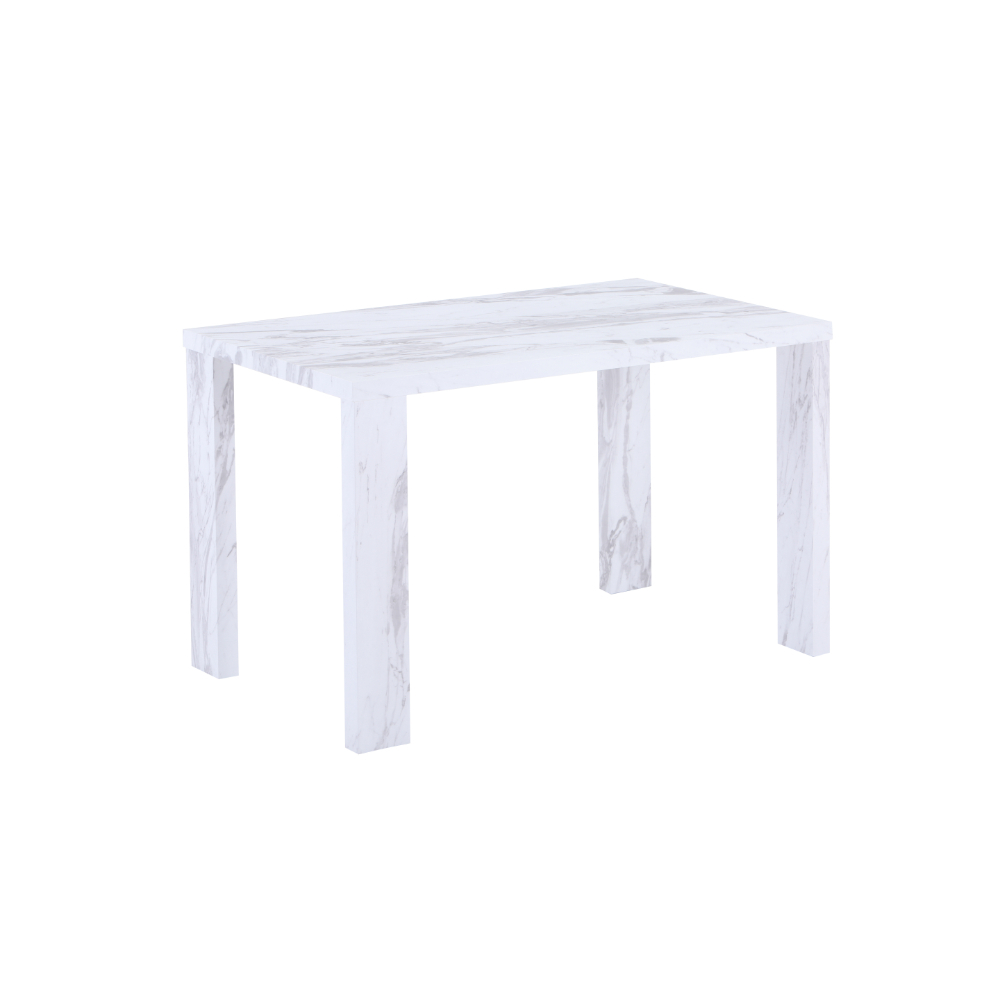 Miami 120cm Dining Table Grey Marble Veneer Hyde Park Furniture